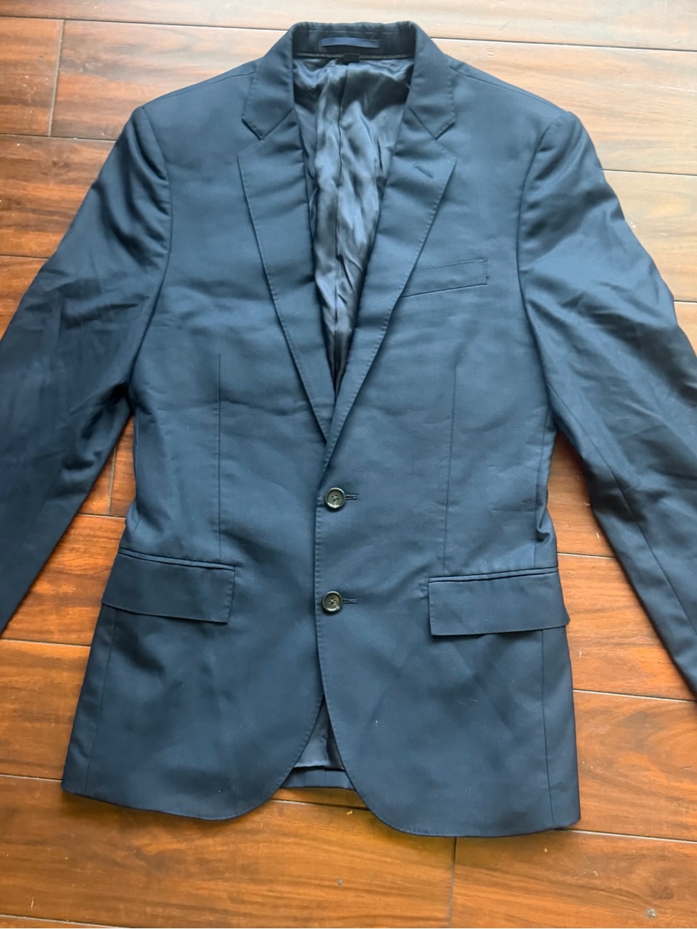 J. Crew Loro Piana Men's Dark Navy Two-Button Blazer‎